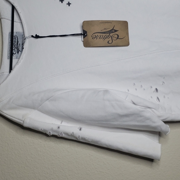 Square Zero Distressed Sweater Shirt - Picture 2 of 6